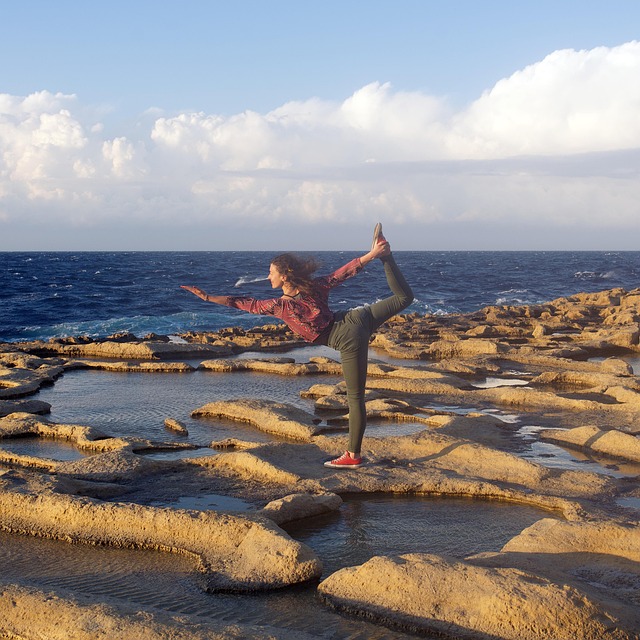 Yoga, Malta, Salz, Pfanne, Wolken, Ozean