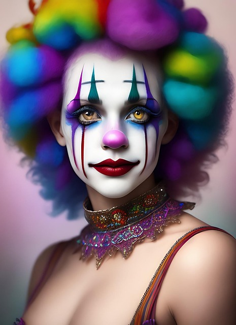 Free ai generated woman clown illustration