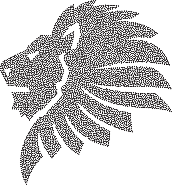 Free lion circles dots vector