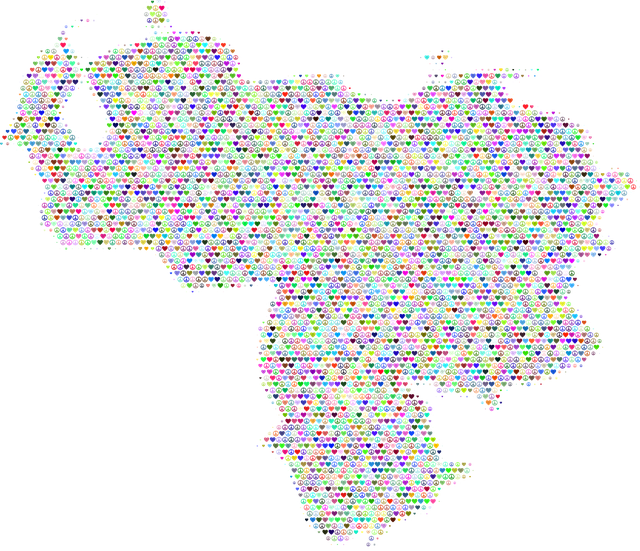 Free venezuela map love illustration