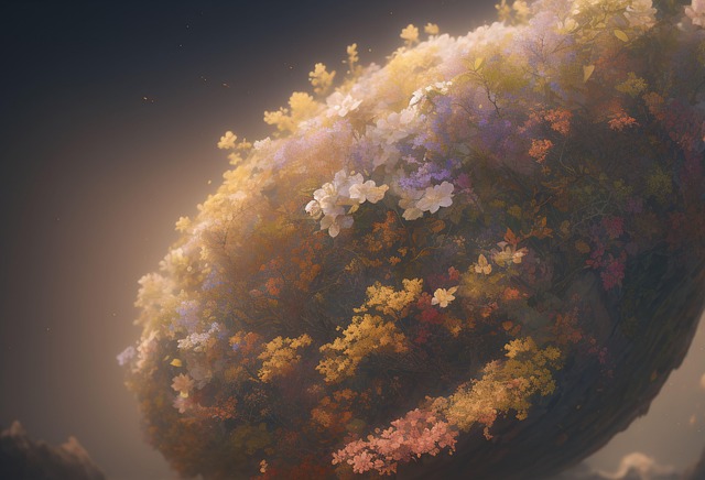 Free ai generated wild flowers path illustration