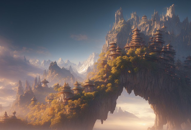 Free ai generated mountains path illustration