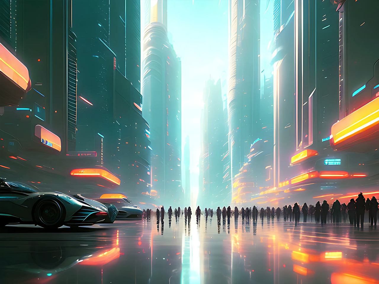 Gaming wallpaper - AI generated futuristic art / خلفيات ألعاب - فن مستقبلي بالذكاء الاصطناعي