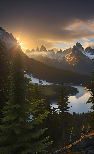 Free Ai Generated Forest illustration and picture