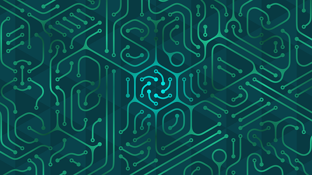 Free circuit hexagonal geometric illustration