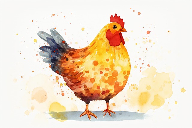Free ai generated rooster chicken illustration