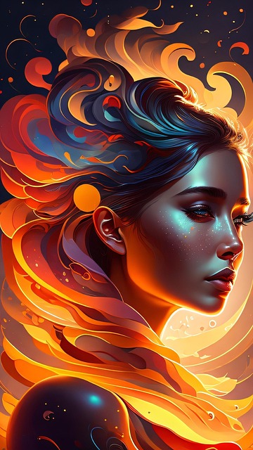 Free ai generated woman face illustration