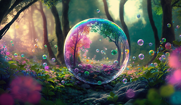 Free Soap Bubble Rainbow-Colored illustration and picture