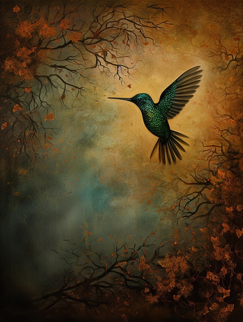 Free Ai Generated Hummingbird illustration and picture