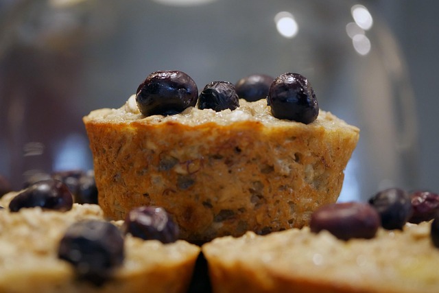 Muffins, Backen, Haferflocken, Beeren