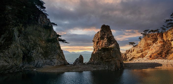 Natureza, Pôr Do Sol, Céu, Praia, Oceano