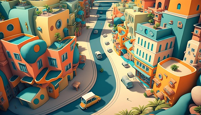 Free City Car ai generated image and illustration