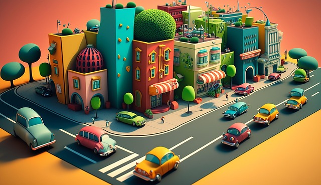Free City Car ai generated image and illustration