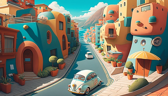 Free City View illustration and picture
