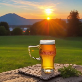 Free Beer Garden Party illustration and picture