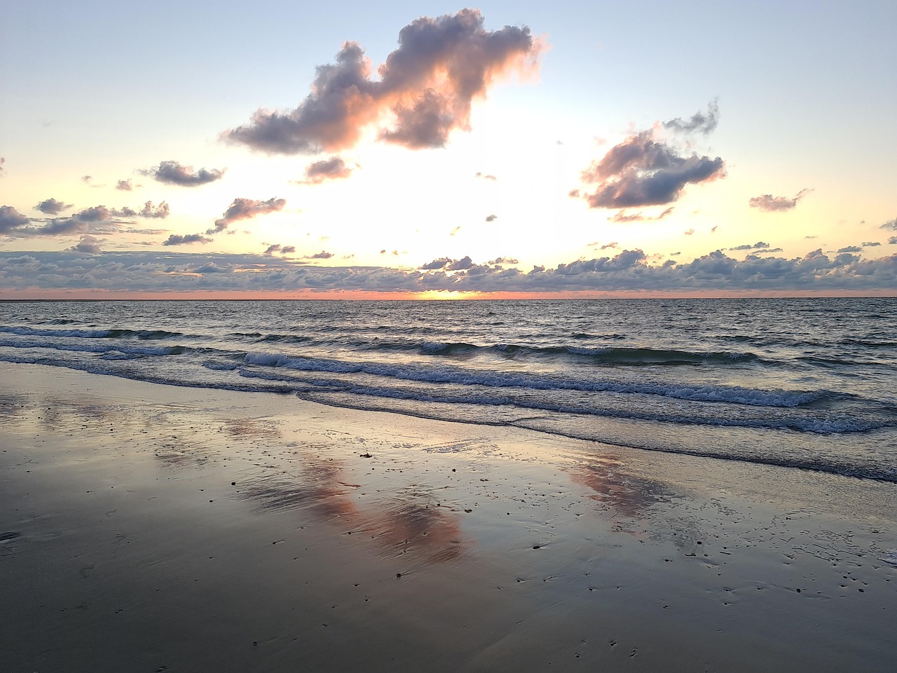 Nordsee Sonnenuntergang Strand Kostenloses Foto auf