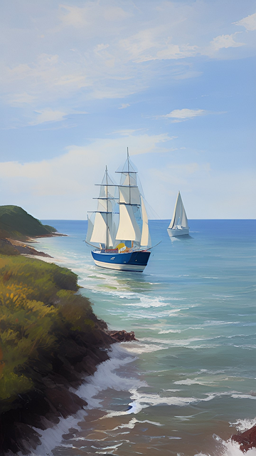 Free Ai Generated Sailing Ships illustration and picture