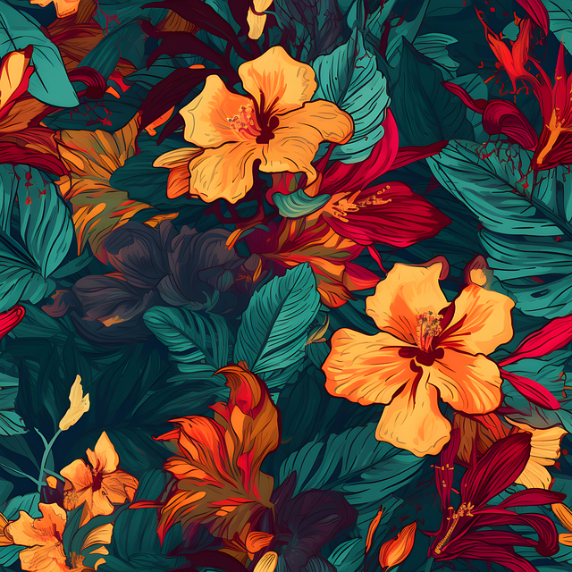 Free ai generated hibiscus nature illustration
