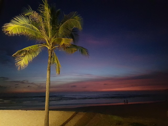 Strand, Thailand, Phuket, Solnedgang