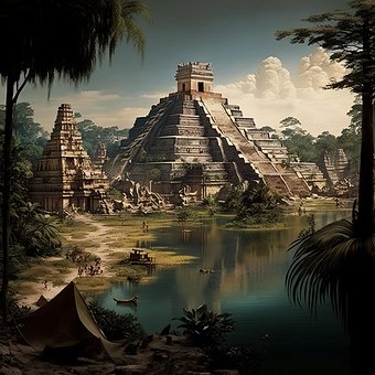 Pyramide, Mayaerne, By, Jungle