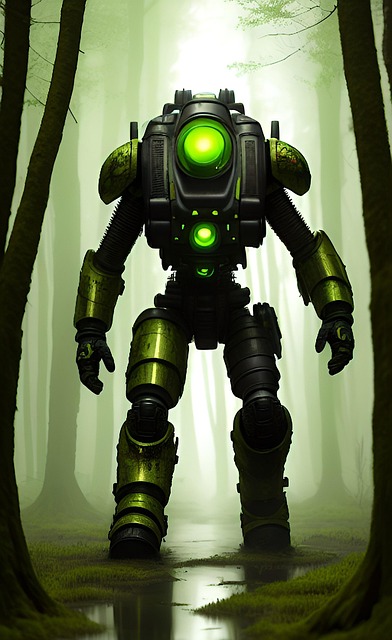 Free scifi science fiction robot illustration