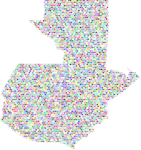 Free guatemala map love vector
