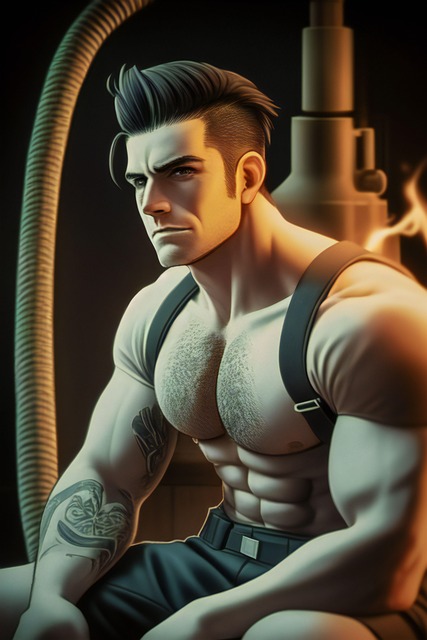 Free ai generated man shirtless illustration