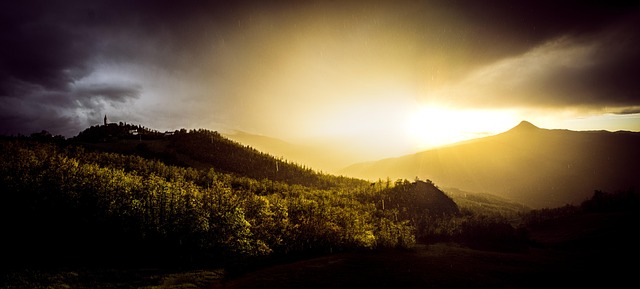Free Sunset Panorama photo and picture