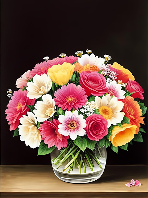 Free ai generated flower bunch of flowers illustration