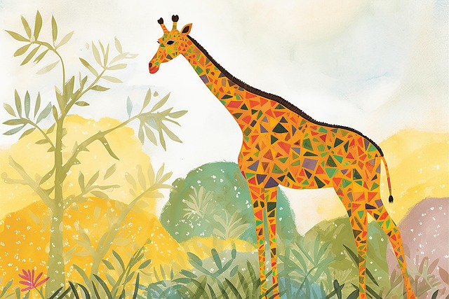 Ai Gegenereerd, Natuur, Giraffe, Planten