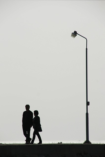 Casal, Amantes, Silhueta, Romântico