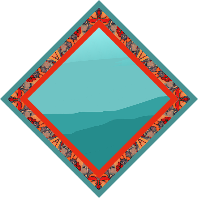 Free frame border quilting square illustration