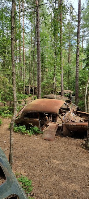Abandonado, Carros, Ferrugem, Frente