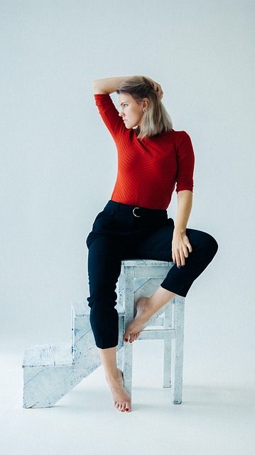 Vrouw, Model, Jong, Studio, Portret