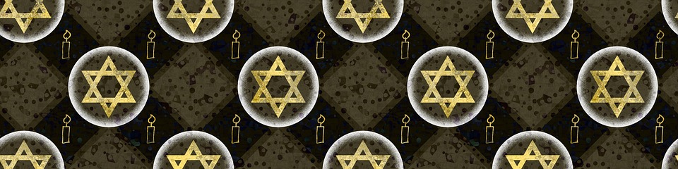 Download Star Of David Candles Pattern Royalty Free Stock