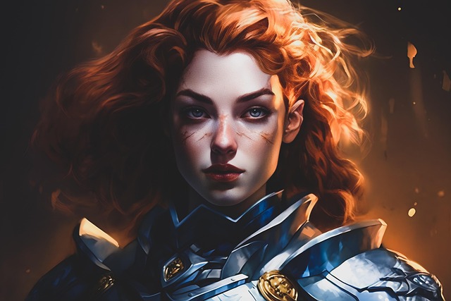 Free ai generated superhero heroine illustration