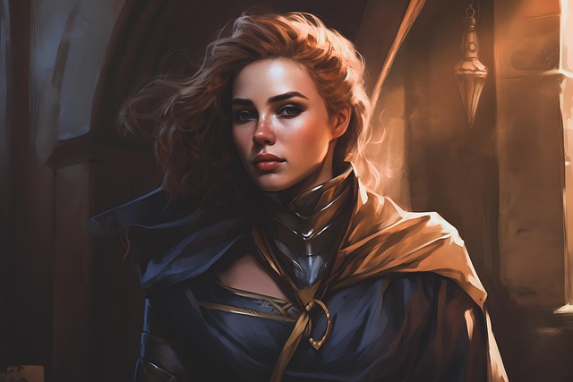 Free superhero heroine action illustration