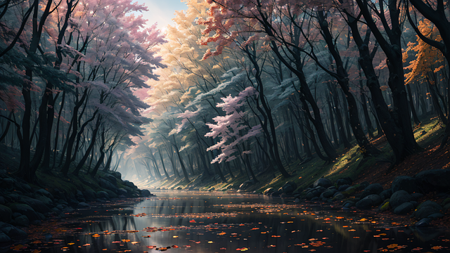 Free background nature trees illustration