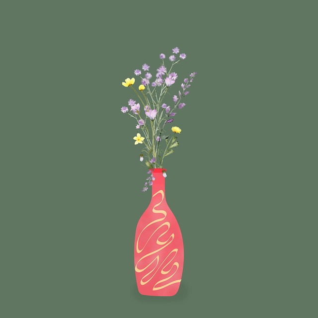 Free gift vase flowers illustration