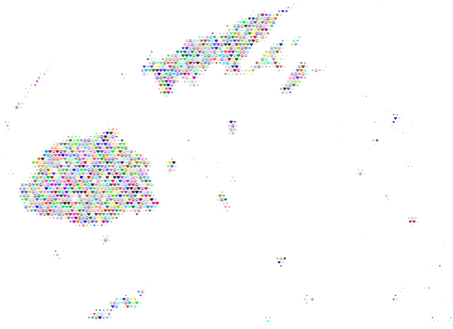 Free fiji map love vector