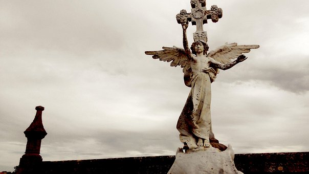 Escultura, Cementerio, Ángel, Comillas