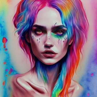 Ai Gegenereerd, Ai Kunst, Dames, Portret