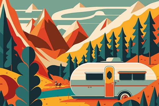 Reizen, Natuur, Rv, Caravan, Voertuig