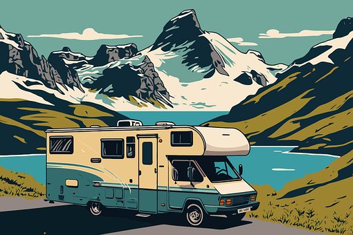 Reizen, Rv, Caravan, Camping, Bergen