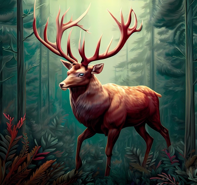 Free Ai Generated Deer illustration and picture