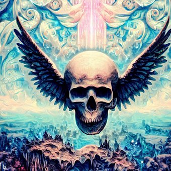 Free Skull Angel illustration and picture