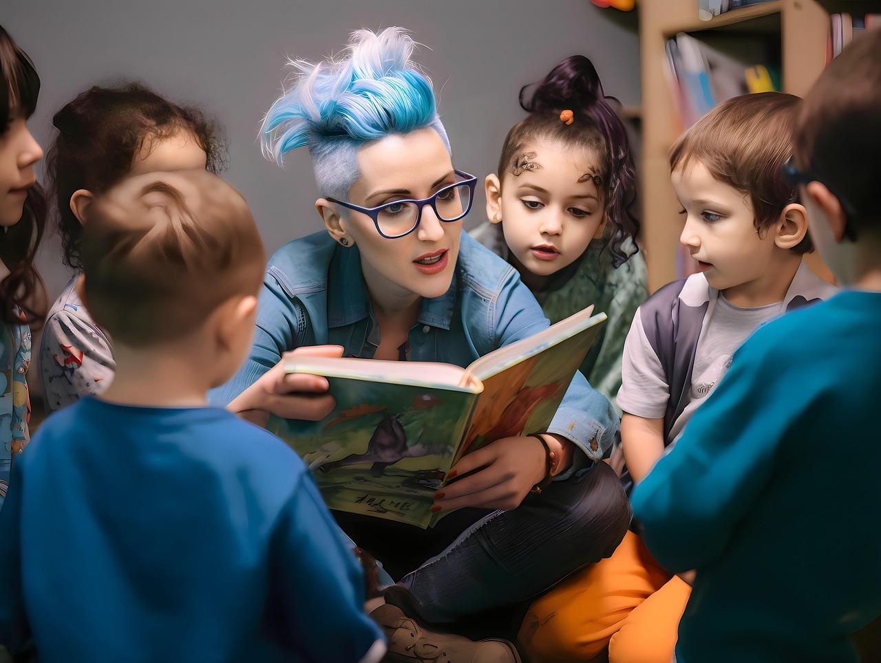 Download free HD stock image of Librarian Library Free librarian library children illustration