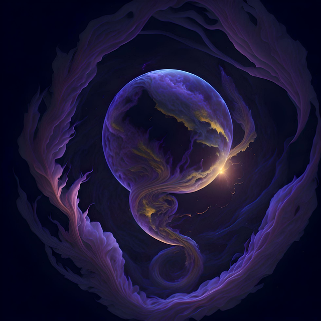 Free fantasy sci-fi world illustration