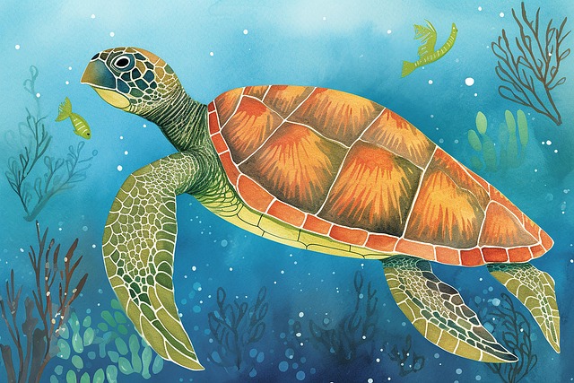Download free HD stock image of Turtle Animal Free turtle animal nature illustration
