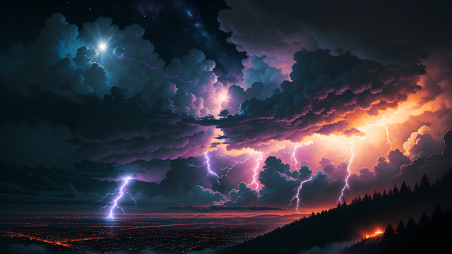 Sturm, Gewitter, Blitze, Hintergrund